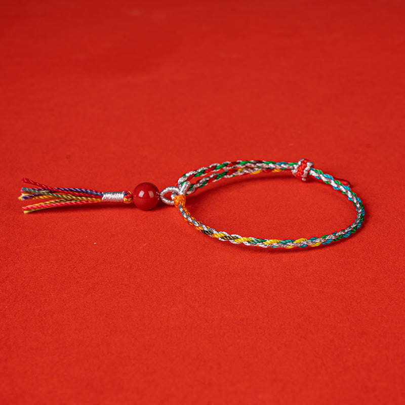 Colorful String Cinnabar Concentration Unisex Bracelet