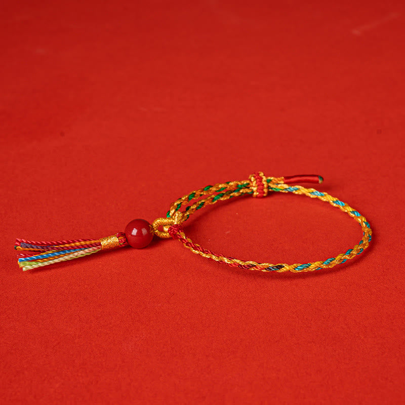 Colorful String Cinnabar Concentration Unisex Bracelet
