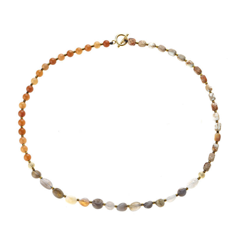 Botswana Agate Red Agate Emperor Stone Creativity Bracelet