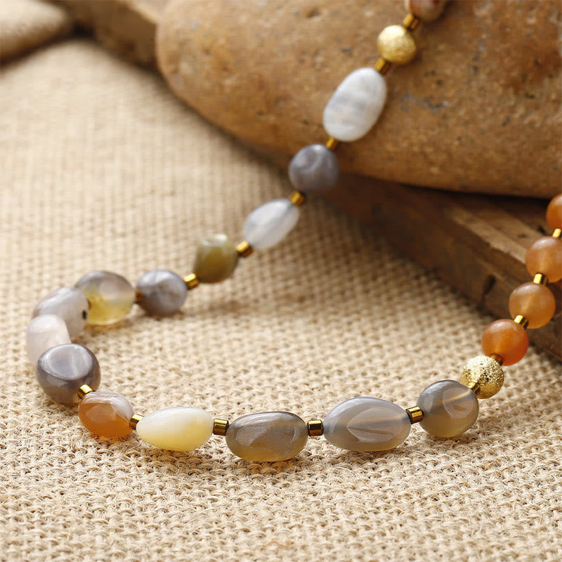 Botswana Agate Red Agate Emperor Stone Creativity Bracelet