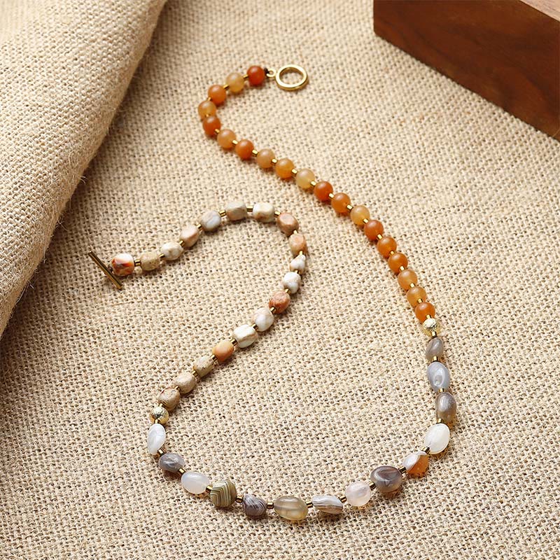 Botswana Agate Red Agate Emperor Stone Creativity Bracelet