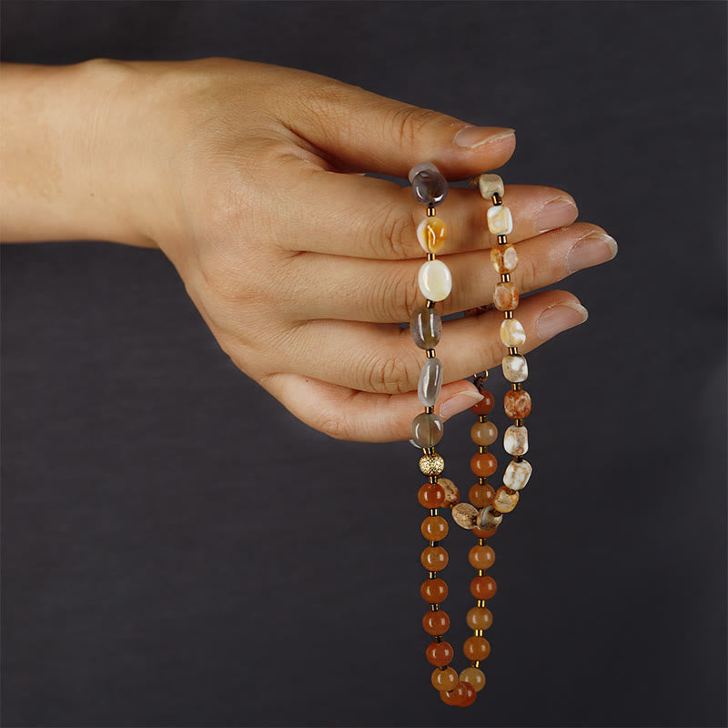 Botswana Agate Red Agate Emperor Stone Creativity Bracelet