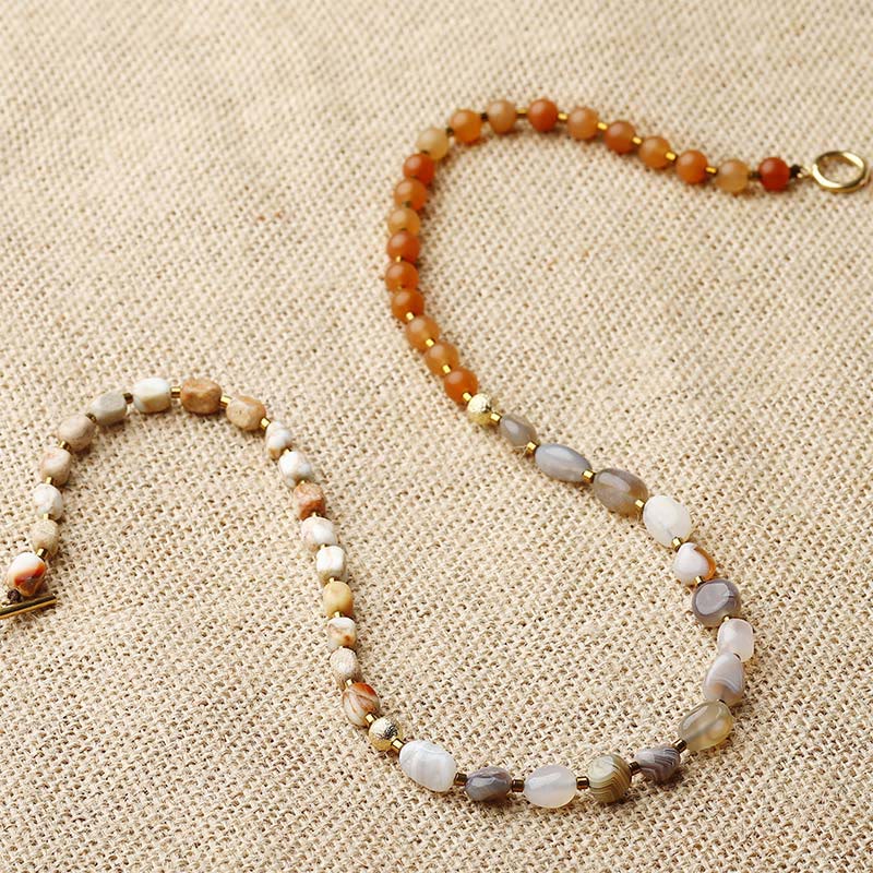 Botswana Agate Red Agate Emperor Stone Creativity Bracelet