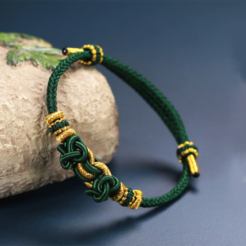 Unisex Red String Saddle Knot Strength Bracelet