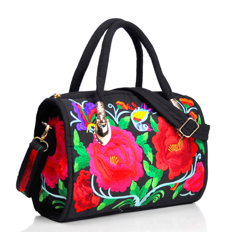 Canvas Crossbody Bag with Double-Sided Embroidery | Spiritual Accessories