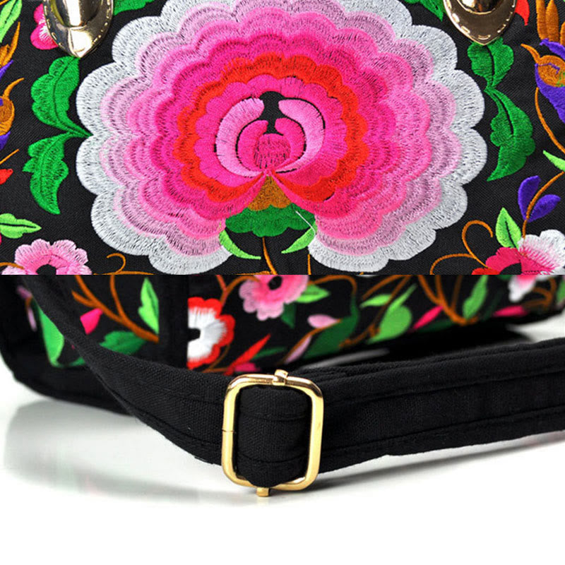Canvas Crossbody Bag with Double-Sided Embroidery | Spiritual Accessories