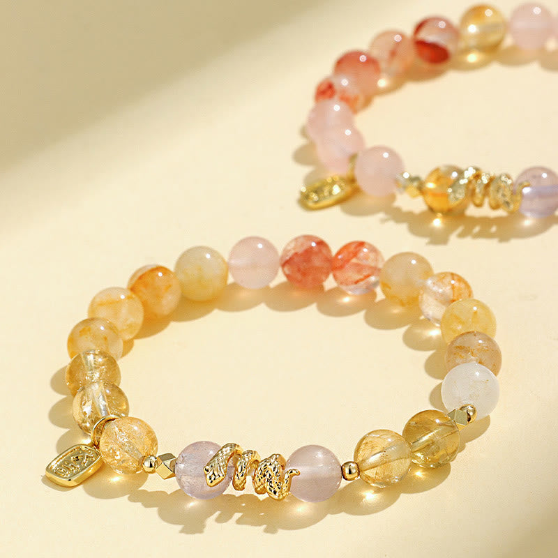 8mm Various Crystal Amethyst Lucky Bracelet for Balance