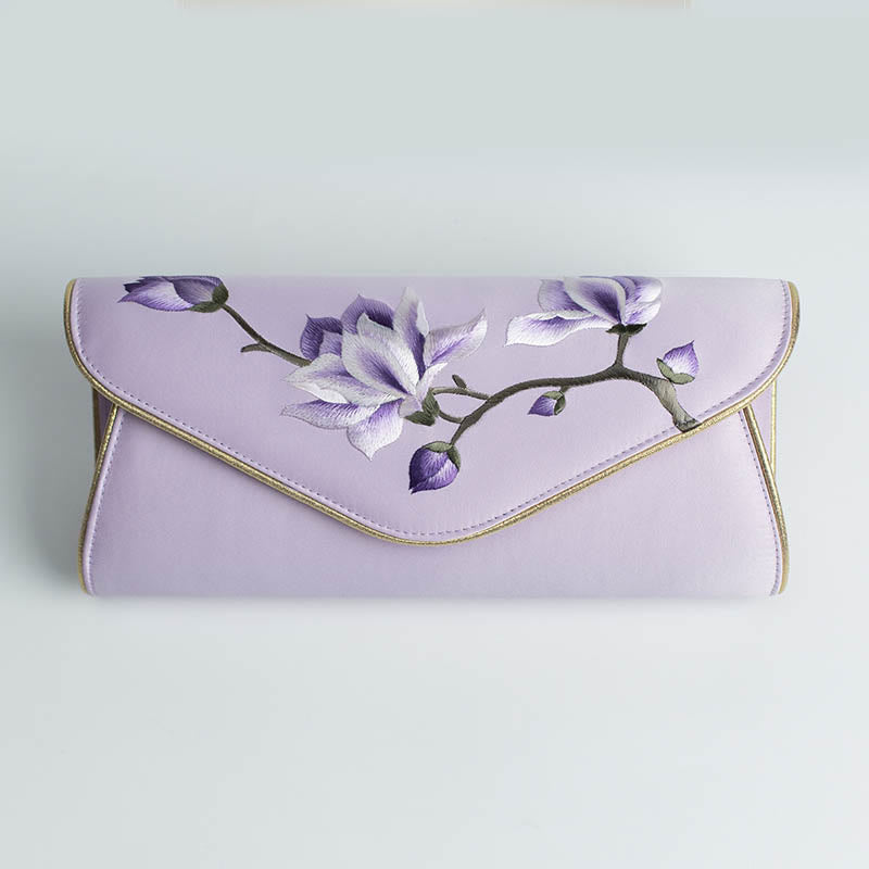 Magnolia Su Embroidered Medium Bag for Spiritual Elegance