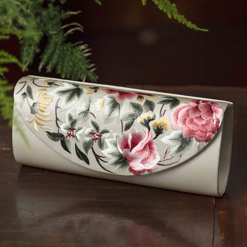Elegant Su Embroidery Crossbody|24cm Floral Purse Bag