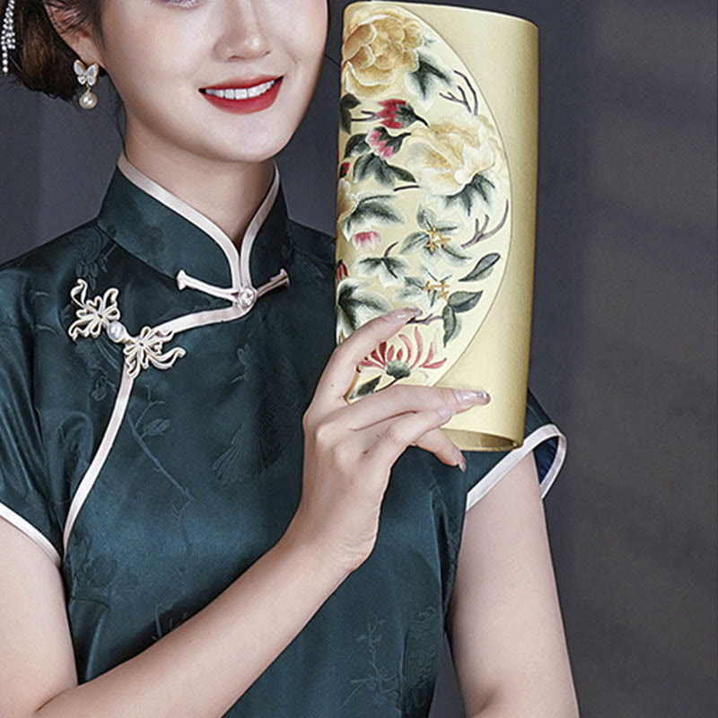 Elegant Su Embroidery Crossbody|24cm Floral Purse Bag