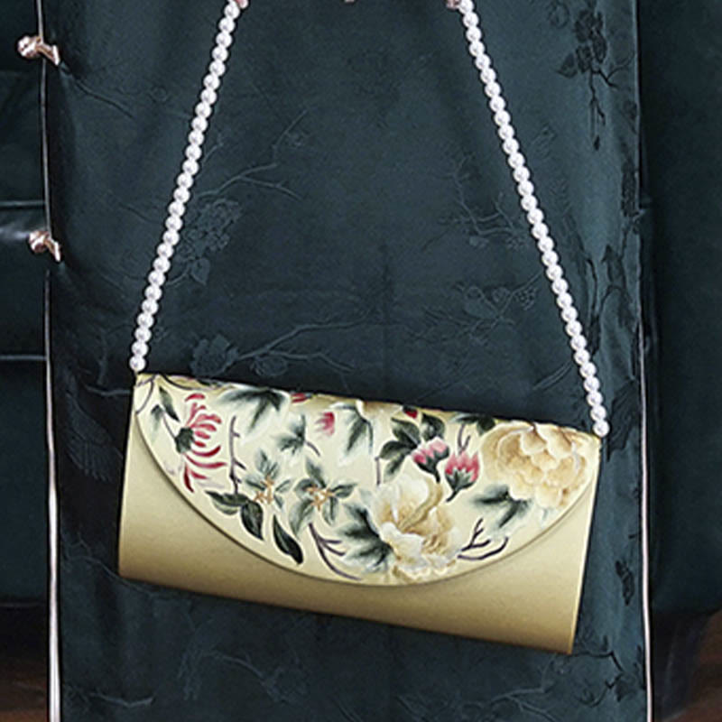 Elegant Su Embroidery Crossbody|24cm Floral Purse Bag