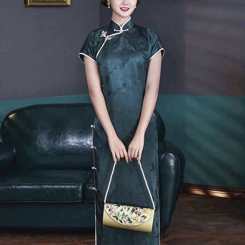 Elegant Su Embroidery Crossbody|24cm Floral Purse Bag