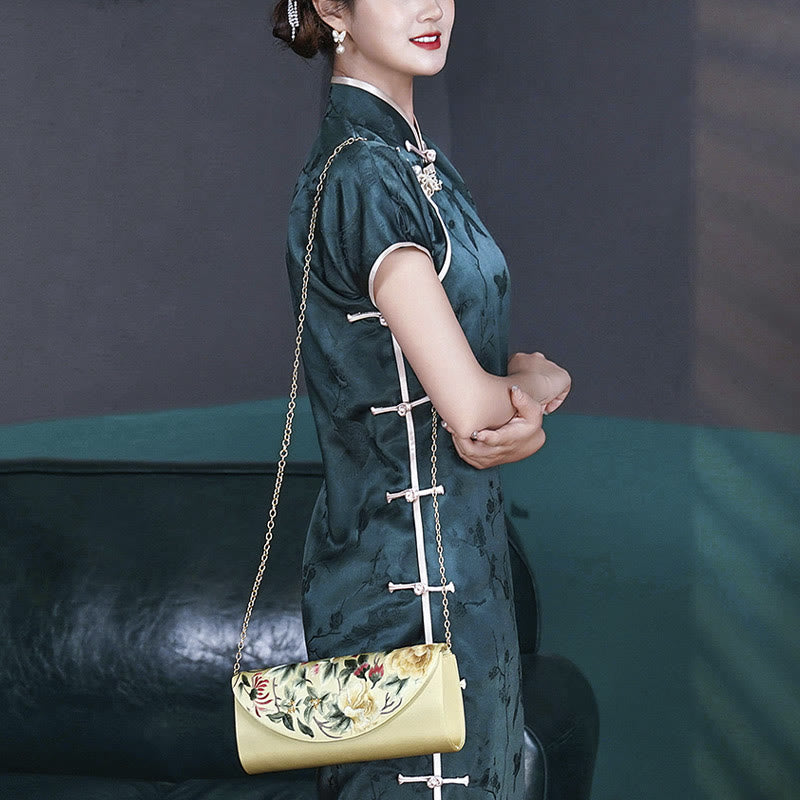 Elegant Su Embroidery Crossbody|24cm Floral Purse Bag