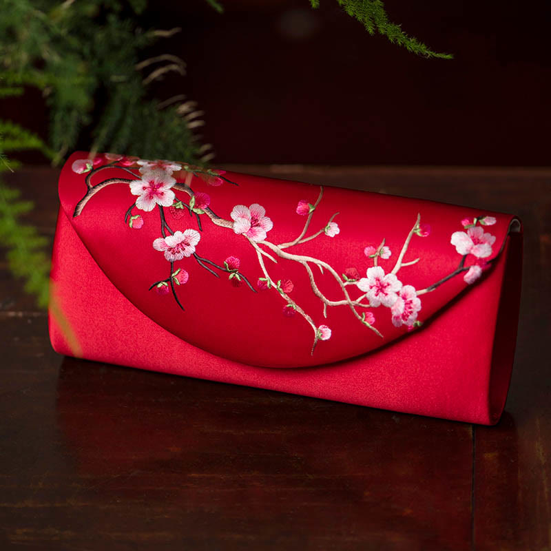 Plum Blossom Tulip Embroidered Handbag | Spiritual Jewelry