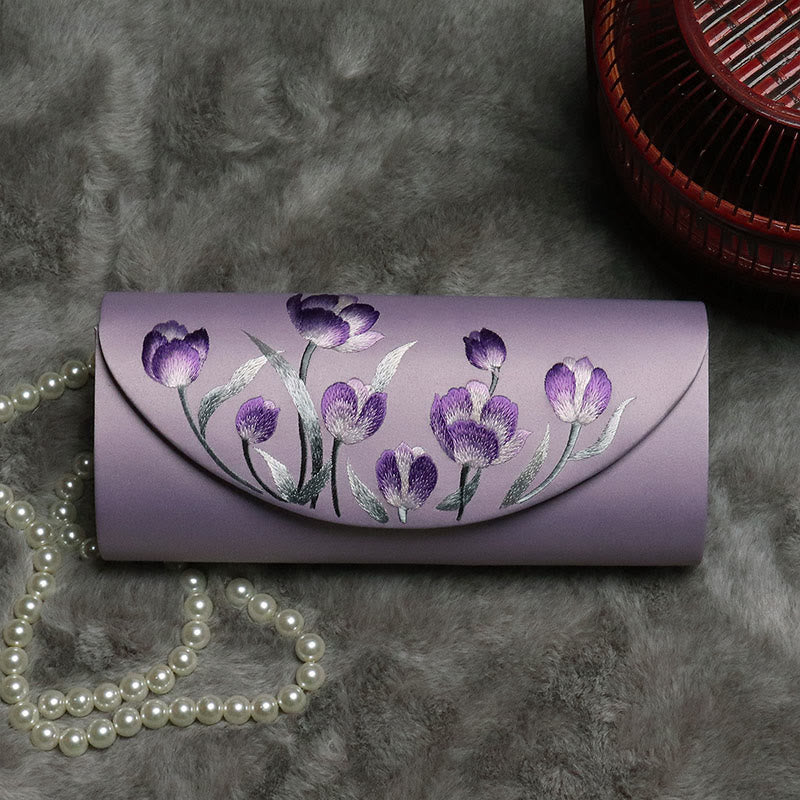 Plum Blossom Tulip Embroidered Handbag | Spiritual Jewelry