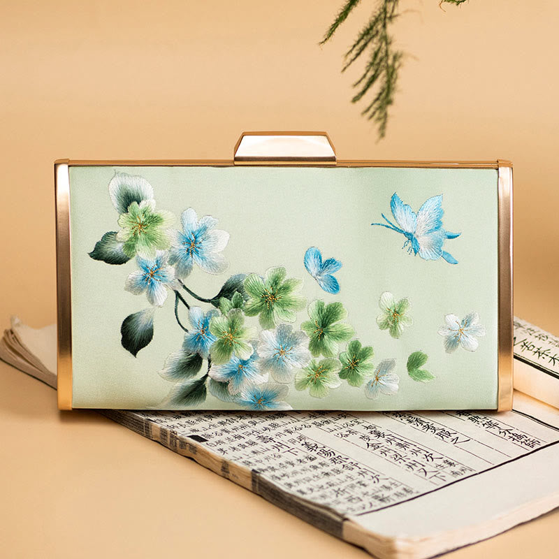 Embroidery Carnation Crossbody Bag 20cm | Elegant Floral Design