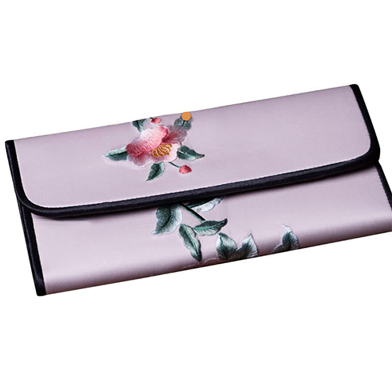 Peony Su Embroidered Handbag 20x10cm | Prosperity Symbol