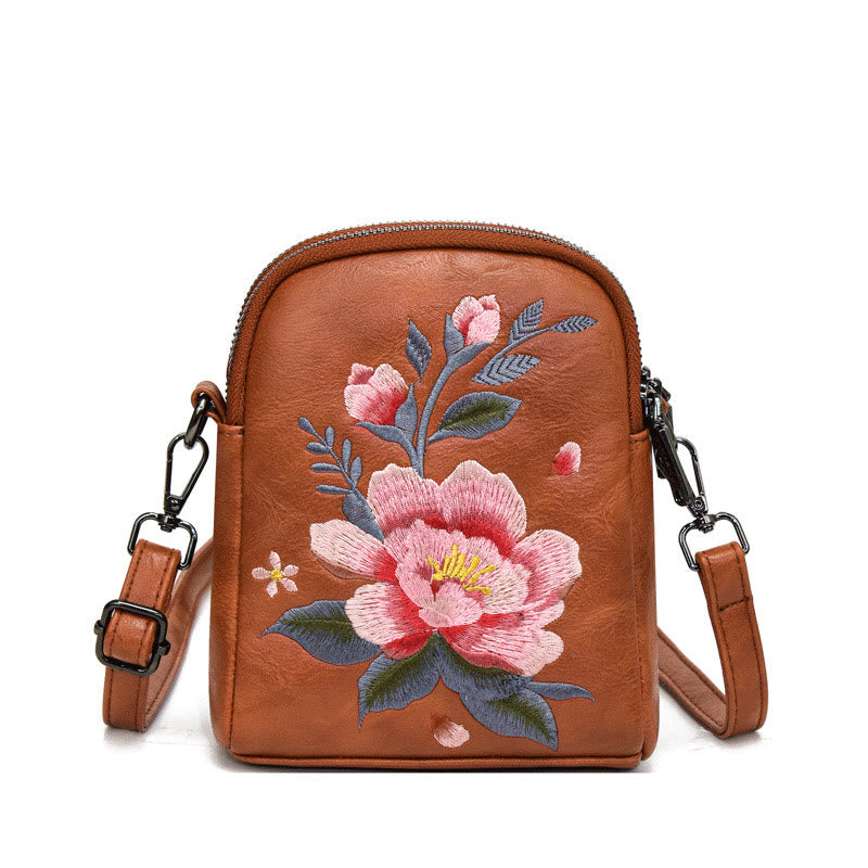 Lotus Su Embroidery Spiritual Crossbody Bag 15cm Size