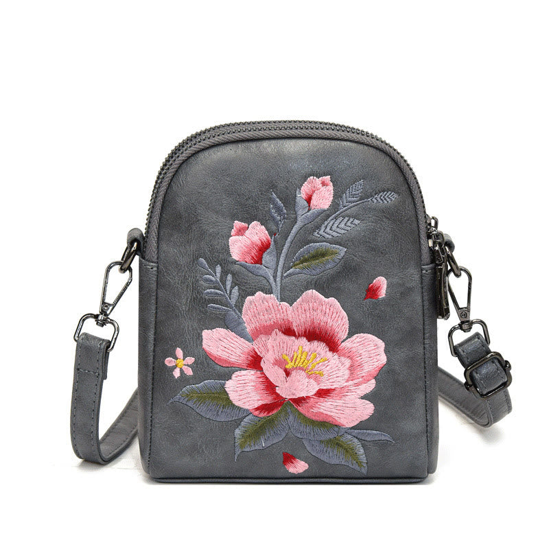 Lotus Su Embroidery Spiritual Crossbody Bag 15cm Size
