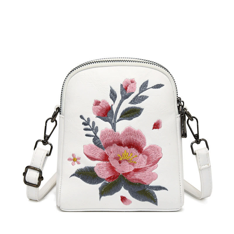 Lotus Su Embroidery Spiritual Crossbody Bag 15cm Size