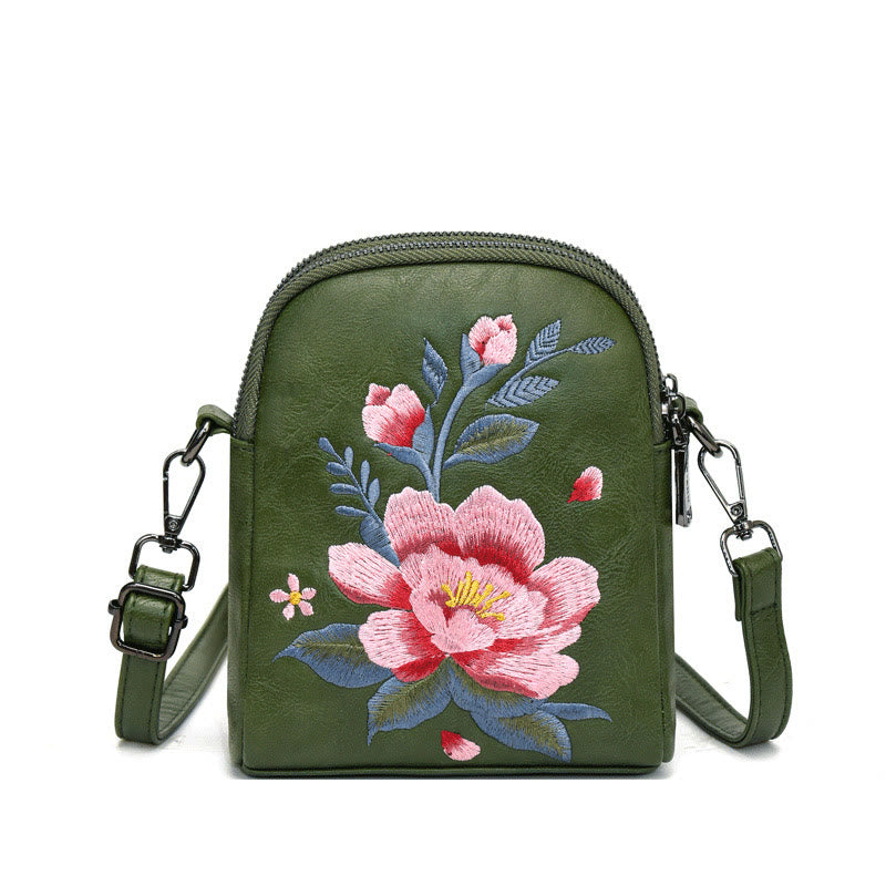Lotus Su Embroidery Spiritual Crossbody Bag 15cm Size