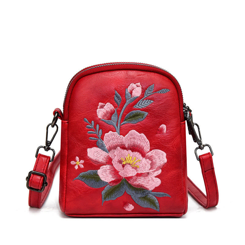 Lotus Su Embroidery Spiritual Crossbody Bag 15cm Size