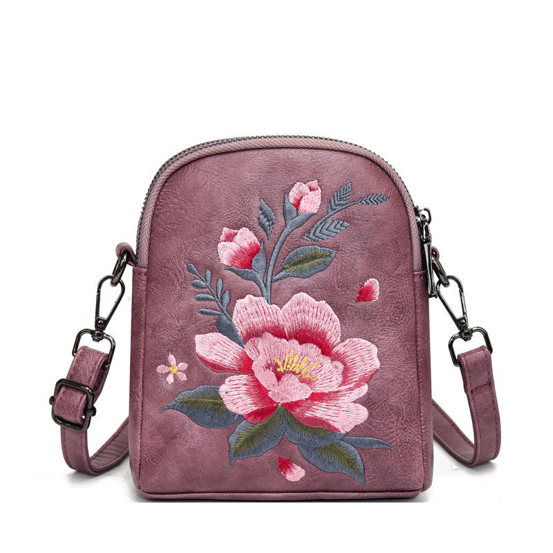 Lotus Su Embroidery Spiritual Crossbody Bag 15cm Size