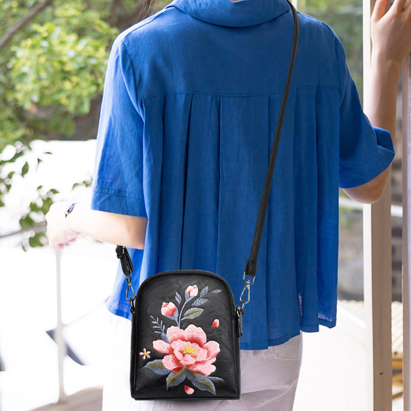 Lotus Su Embroidery Spiritual Crossbody Bag 15cm Size