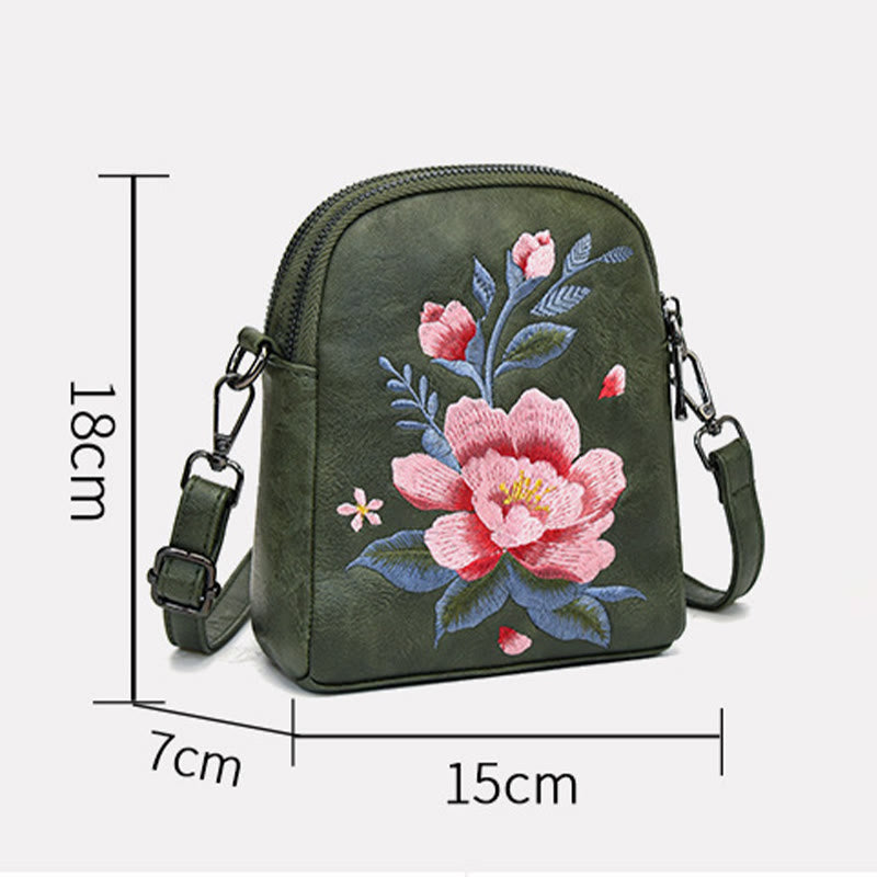 Lotus Su Embroidery Spiritual Crossbody Bag 15cm Size