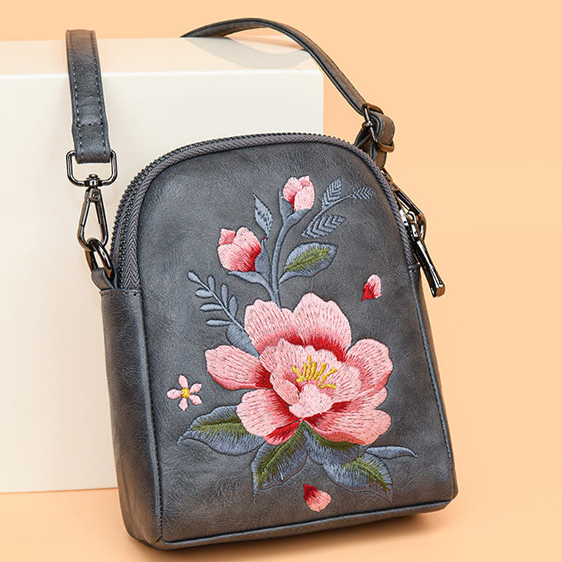 Lotus Su Embroidery Spiritual Crossbody Bag 15cm Size