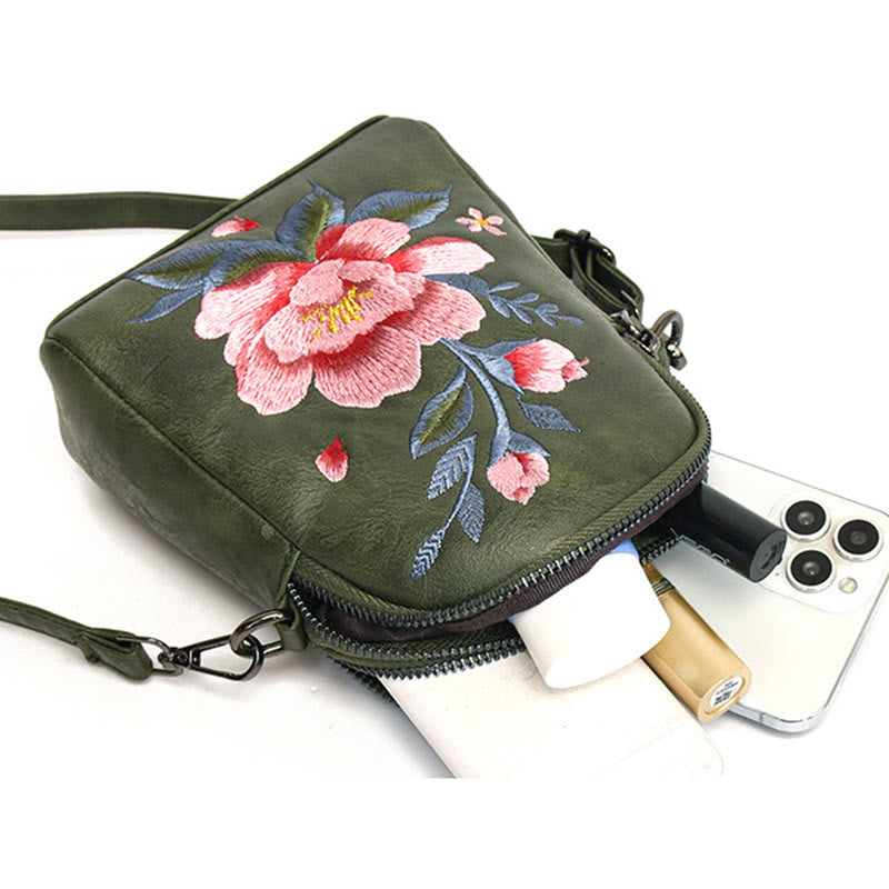 Lotus Su Embroidery Spiritual Crossbody Bag 15cm Size