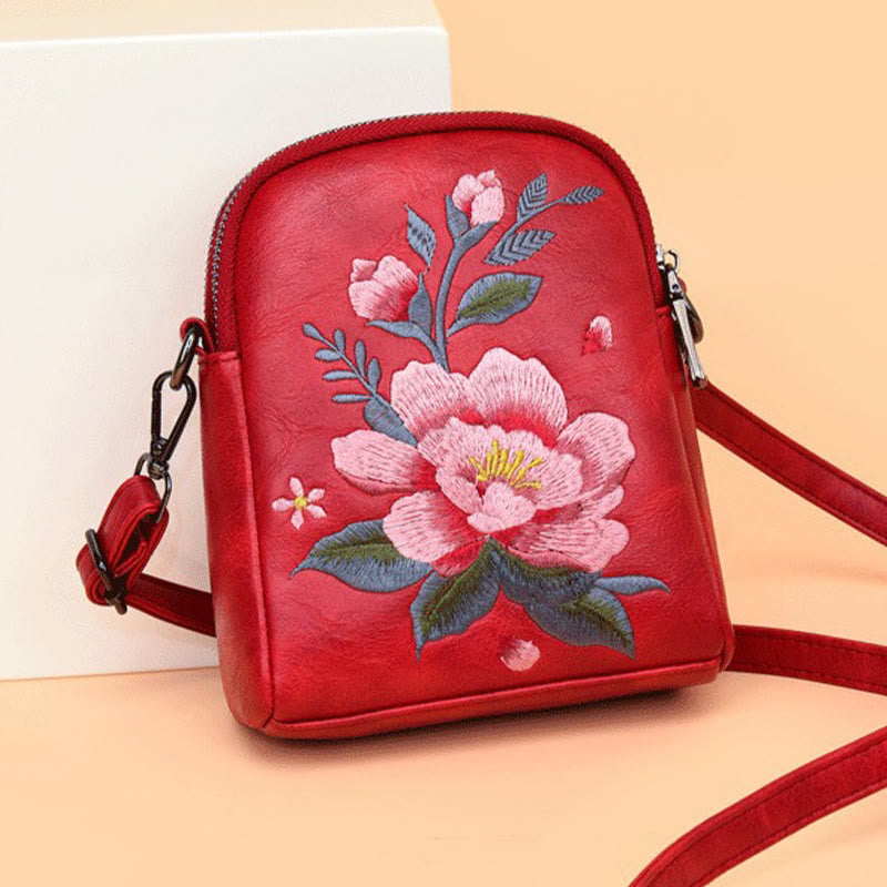 Lotus Su Embroidery Spiritual Crossbody Bag 15cm Size