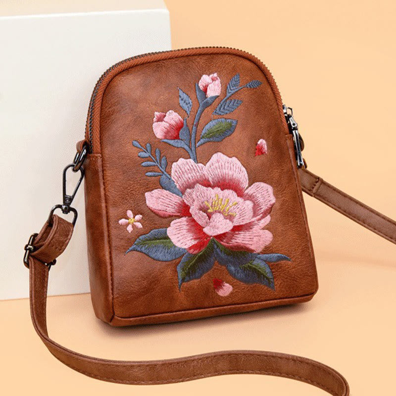 Lotus Su Embroidery Spiritual Crossbody Bag 15cm Size