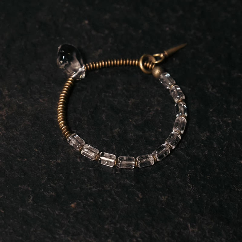Copper White Crystal Luck Bracelet | Unisex Healing Jewelry