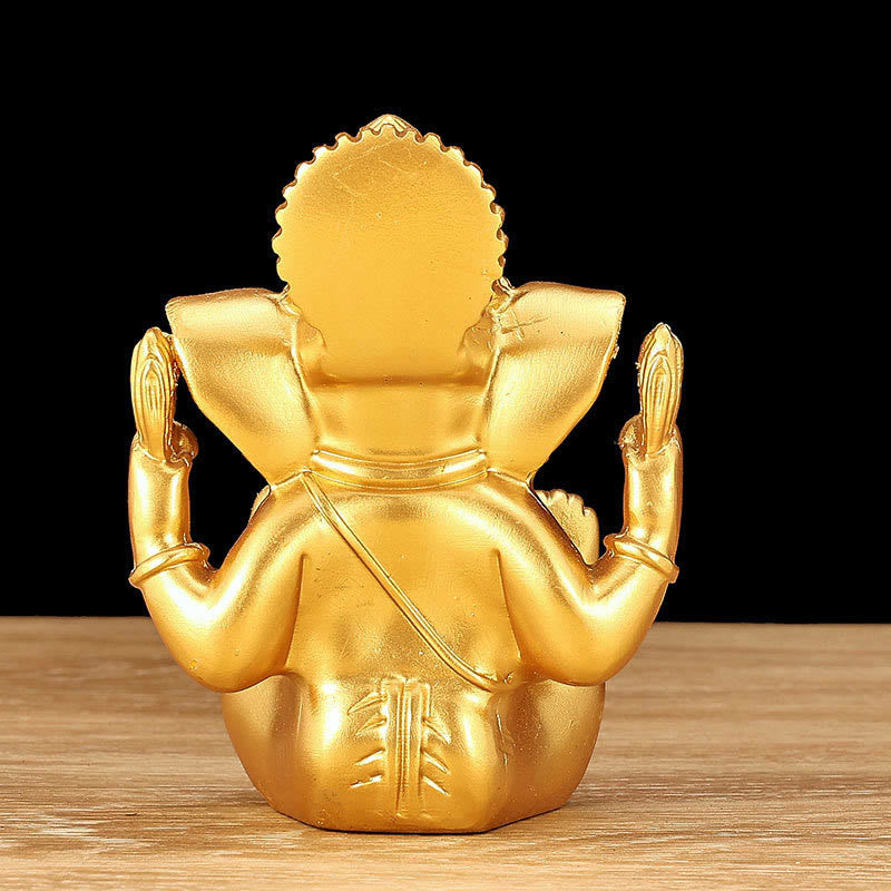 8.5cm Golden Ganesh Statue for Home Spiritual Transformation