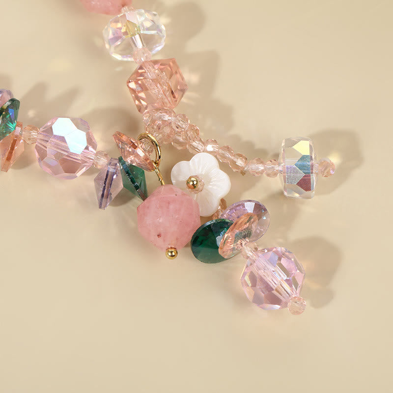 14-16cm Rose Quartz Crystal Healing Bracelet for Self-Love