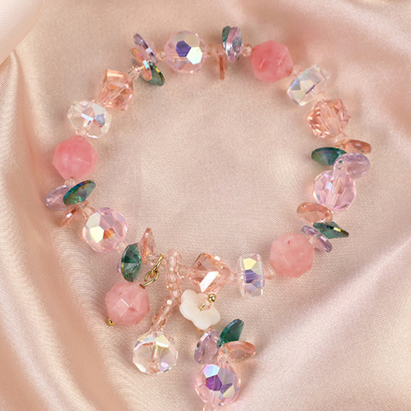 14-16cm Rose Quartz Crystal Healing Bracelet for Self-Love