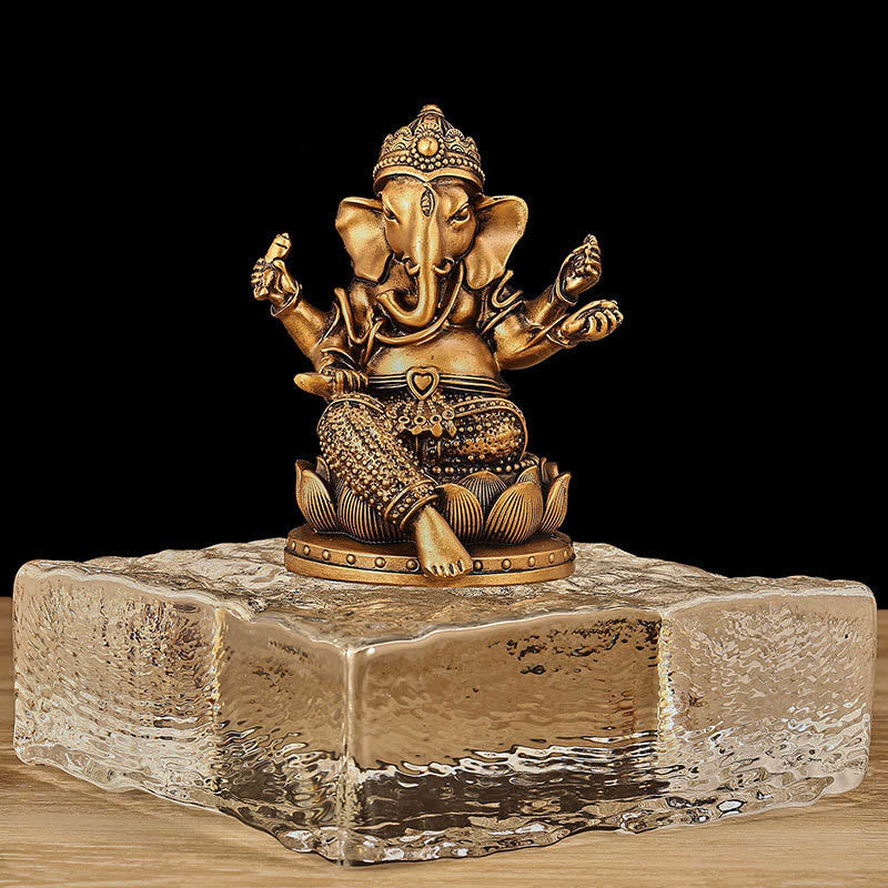 Mini Small Golden Ganesh Statue 4.5x4x6cm for Meditation