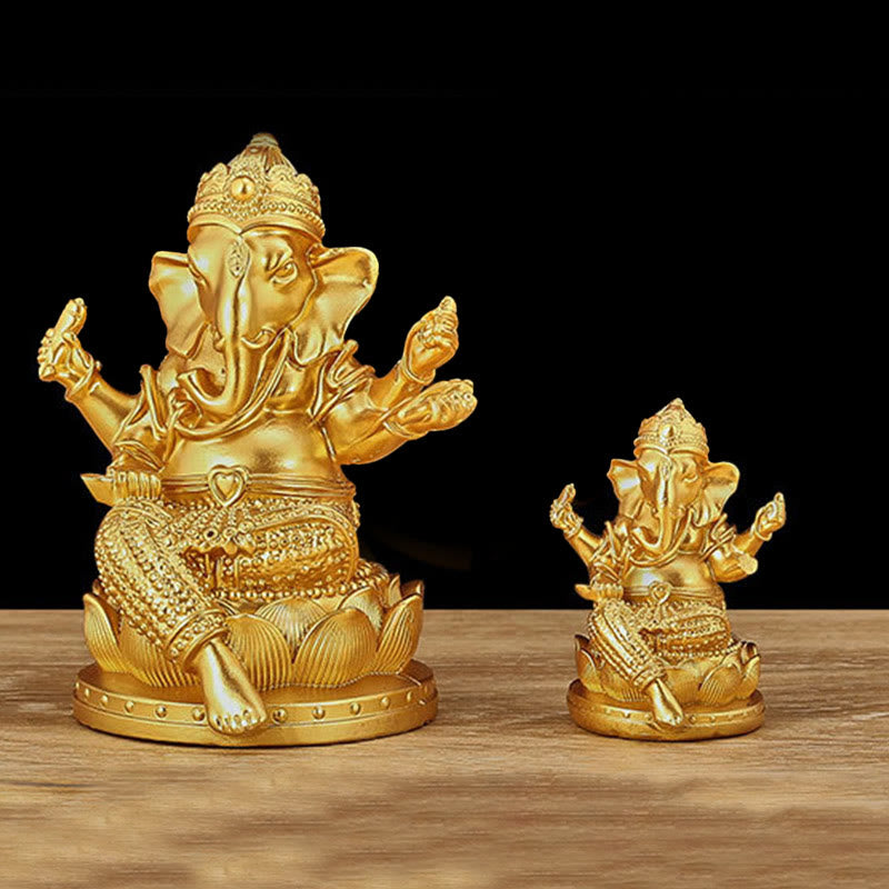 Mini Small Golden Ganesh Statue 4.5x4x6cm for Meditation