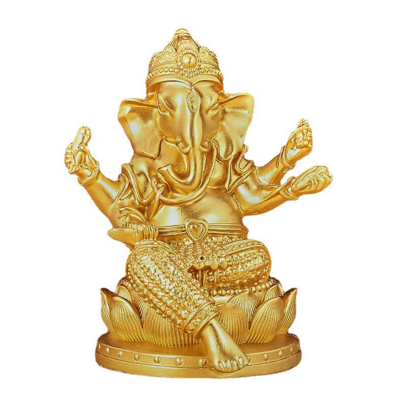Mini Small Golden Ganesh Statue 4.5x4x6cm for Meditation