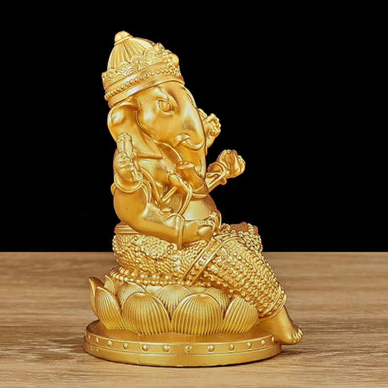 Mini Small Golden Ganesh Statue 4.5x4x6cm for Meditation
