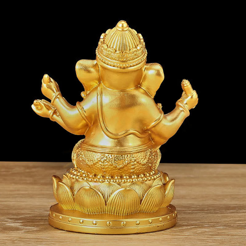 Mini Small Golden Ganesh Statue 4.5x4x6cm for Meditation