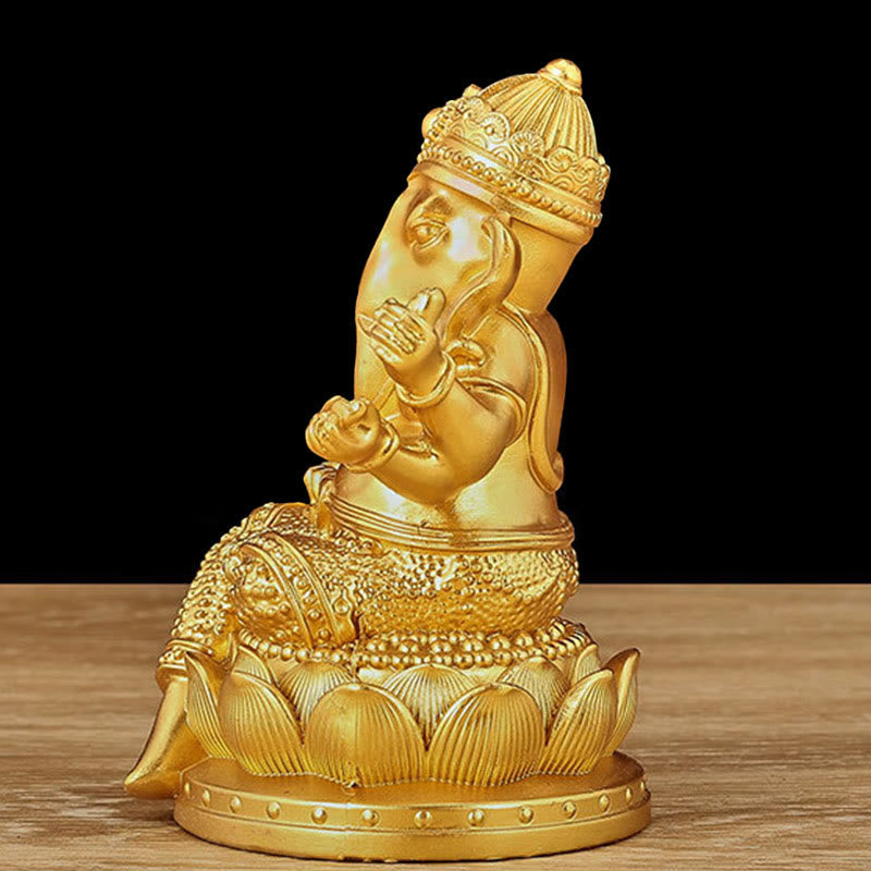 Mini Small Golden Ganesh Statue 4.5x4x6cm for Meditation
