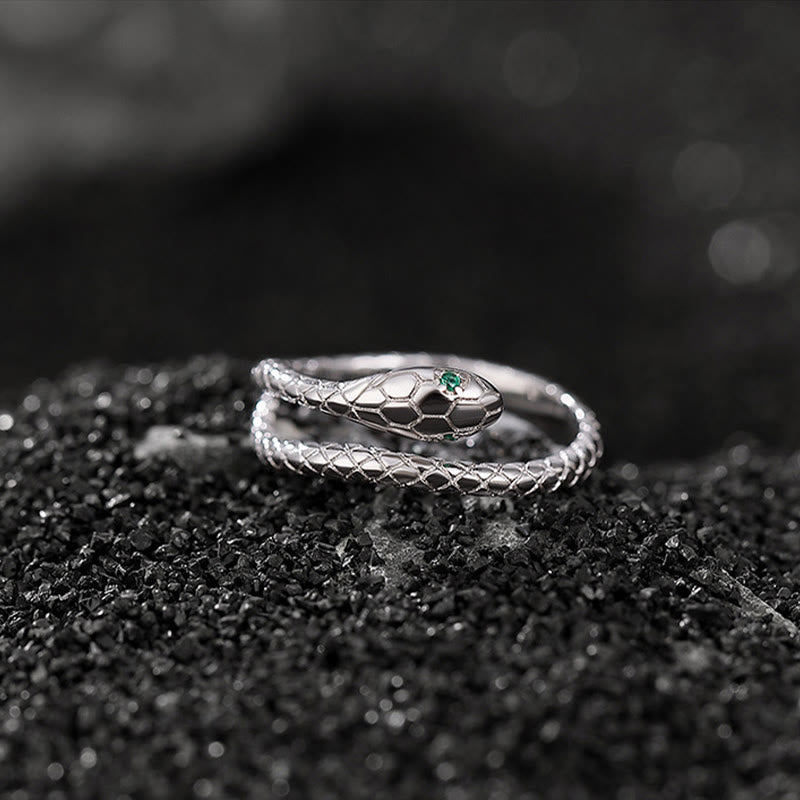 Snake Protection Ring in Sterling Silver