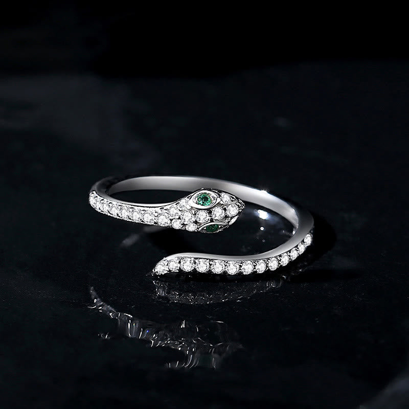Silver Adjustable Snake Spirit Ring