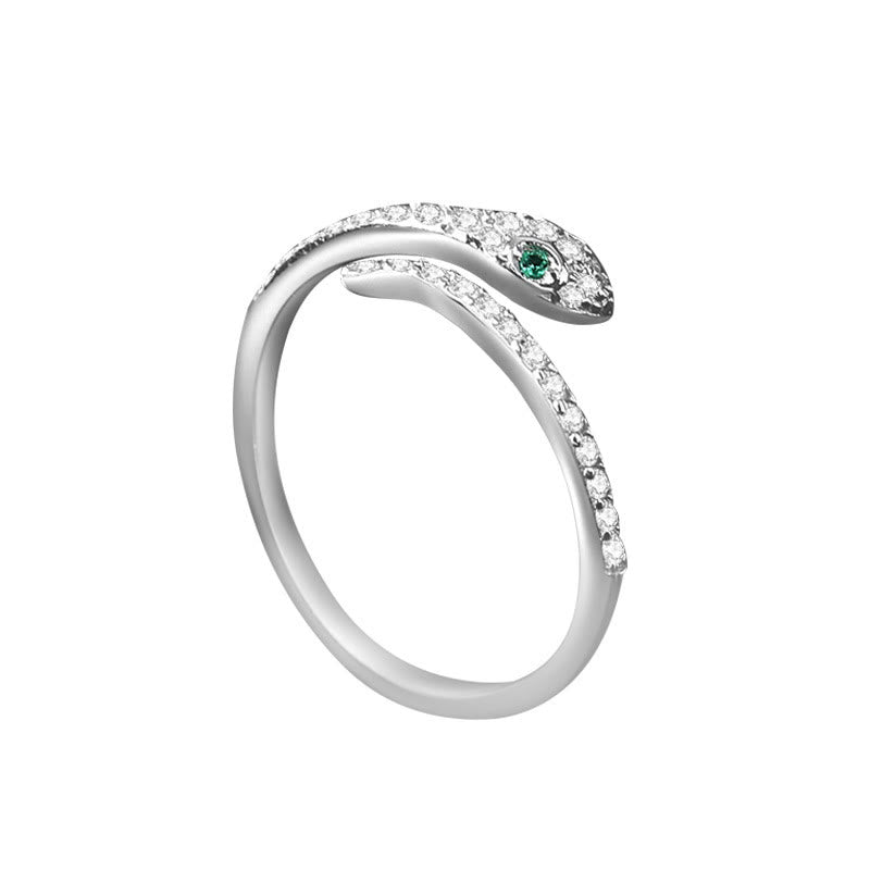 Silver Adjustable Snake Spirit Ring