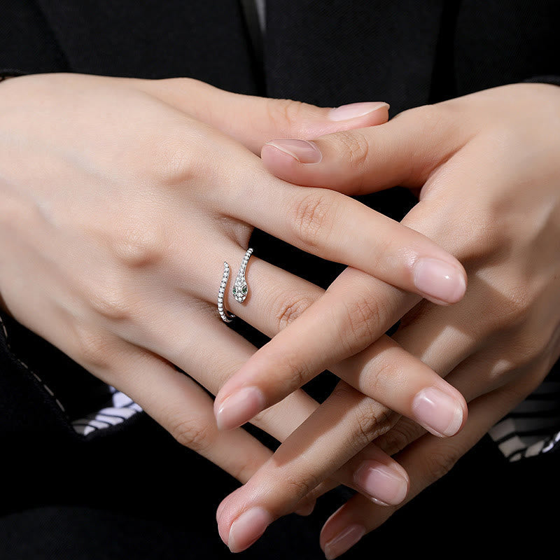 Silver Adjustable Snake Spirit Ring