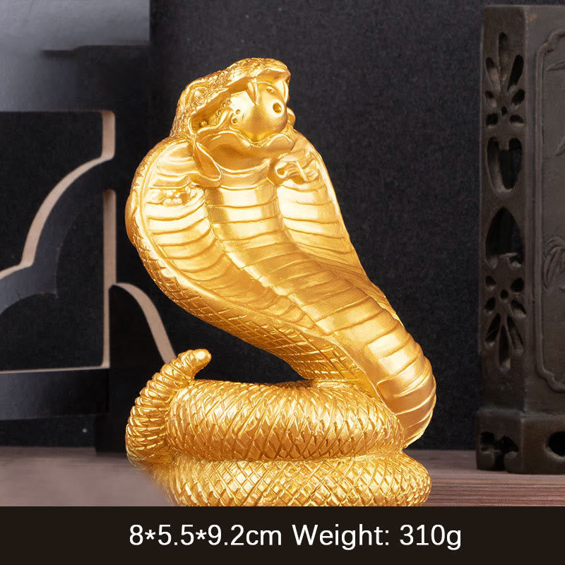 Resin Year of the Snake Wealth Figurine with Ingots