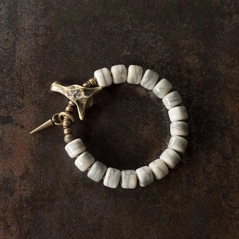 Yak Bone Copper Balance Bracelet for Spiritual Protection