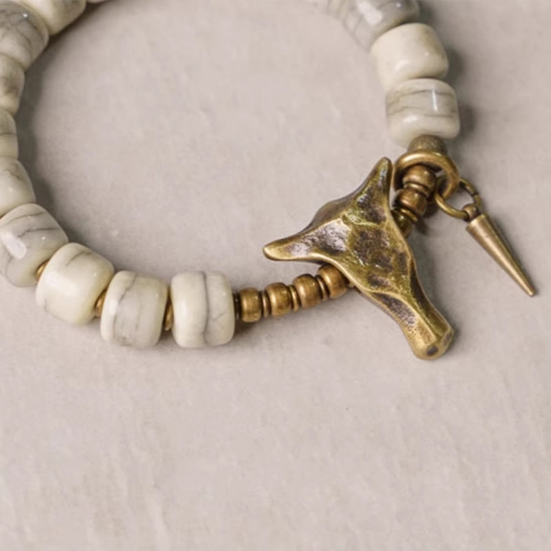 Yak Bone Copper Balance Bracelet for Spiritual Protection